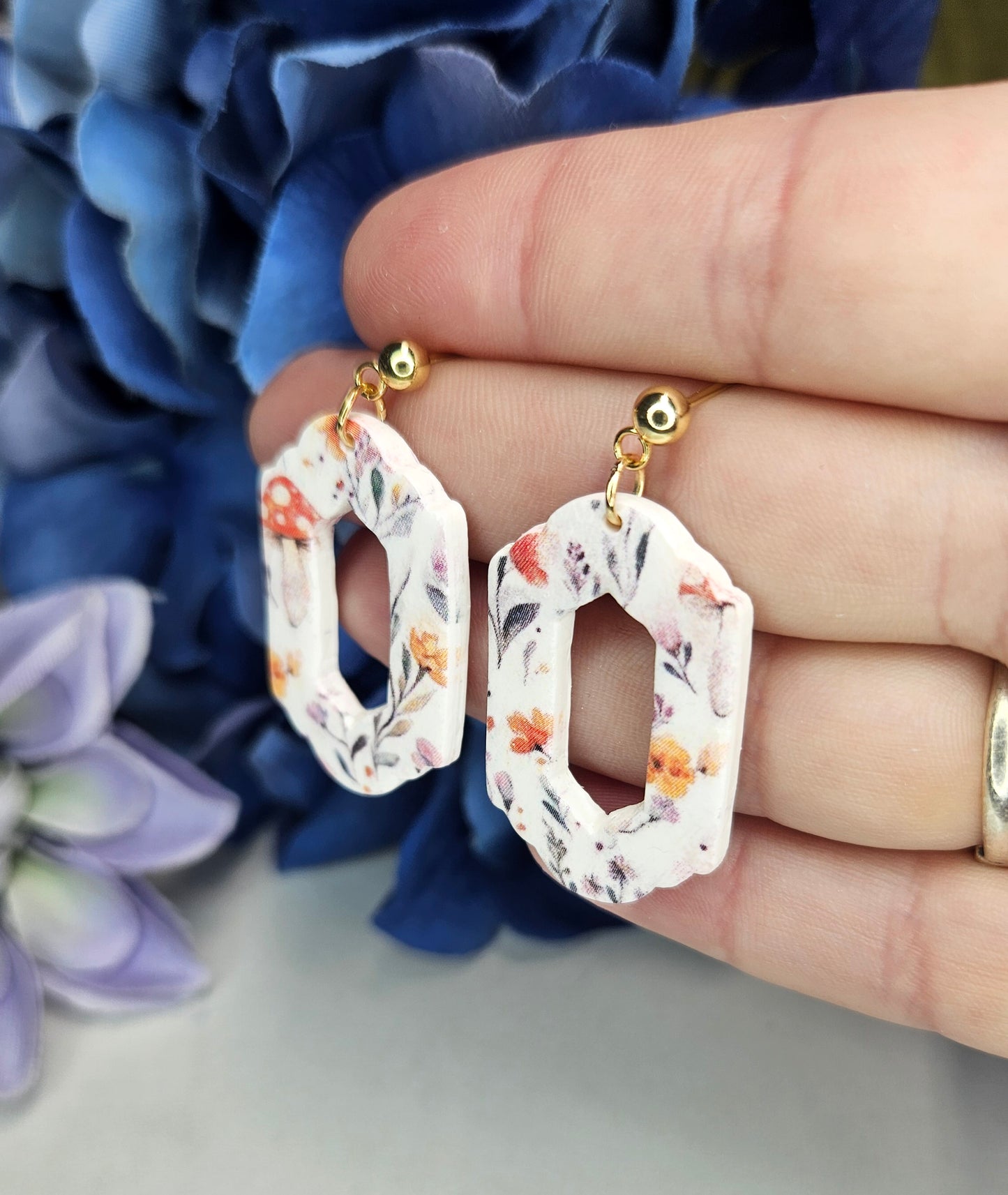 Wildflower Window Earrings – Cottagecore Arch Dangles