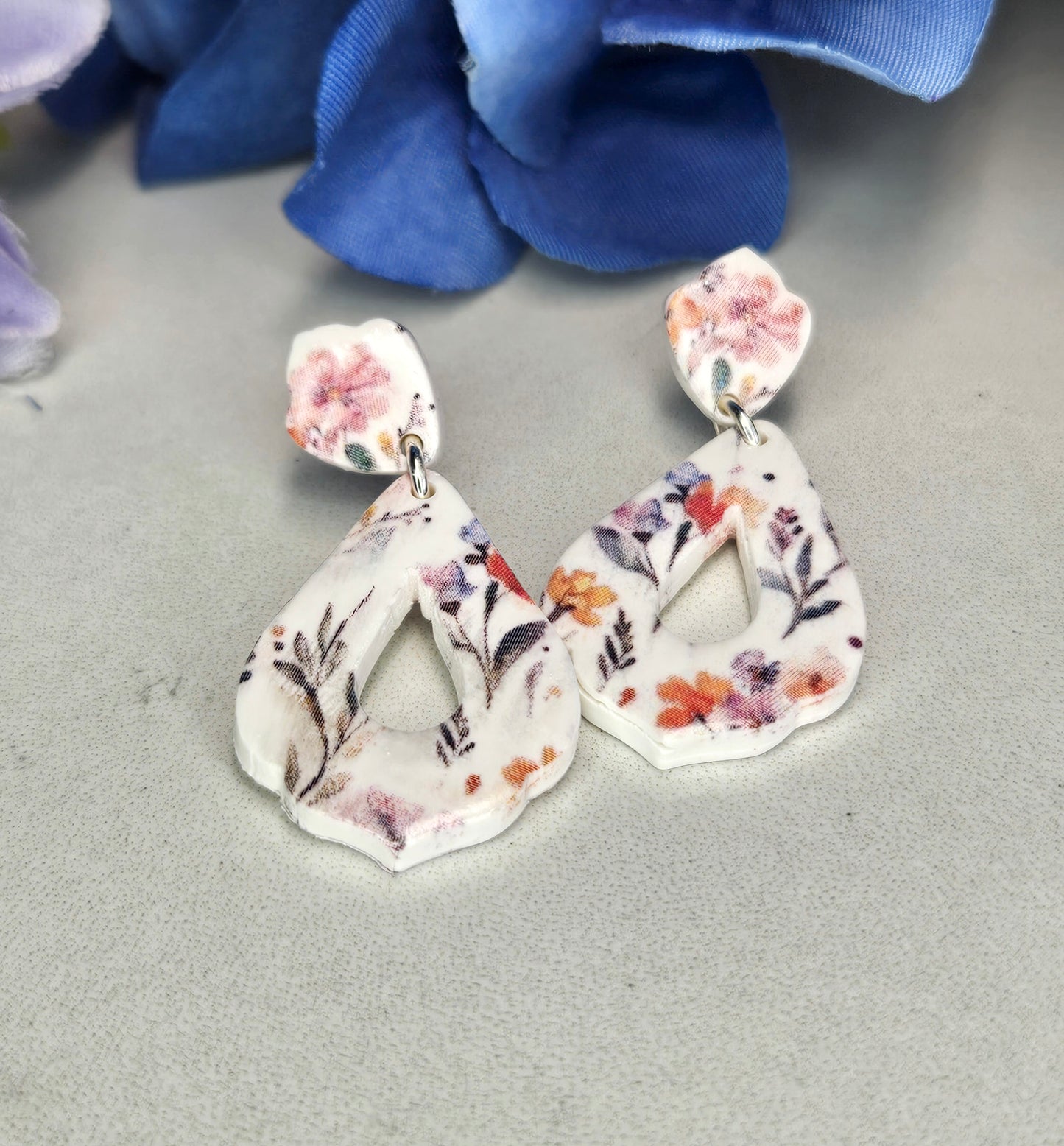 Wildflower Teardrop Earrings – Cottagecore Floral Dangles