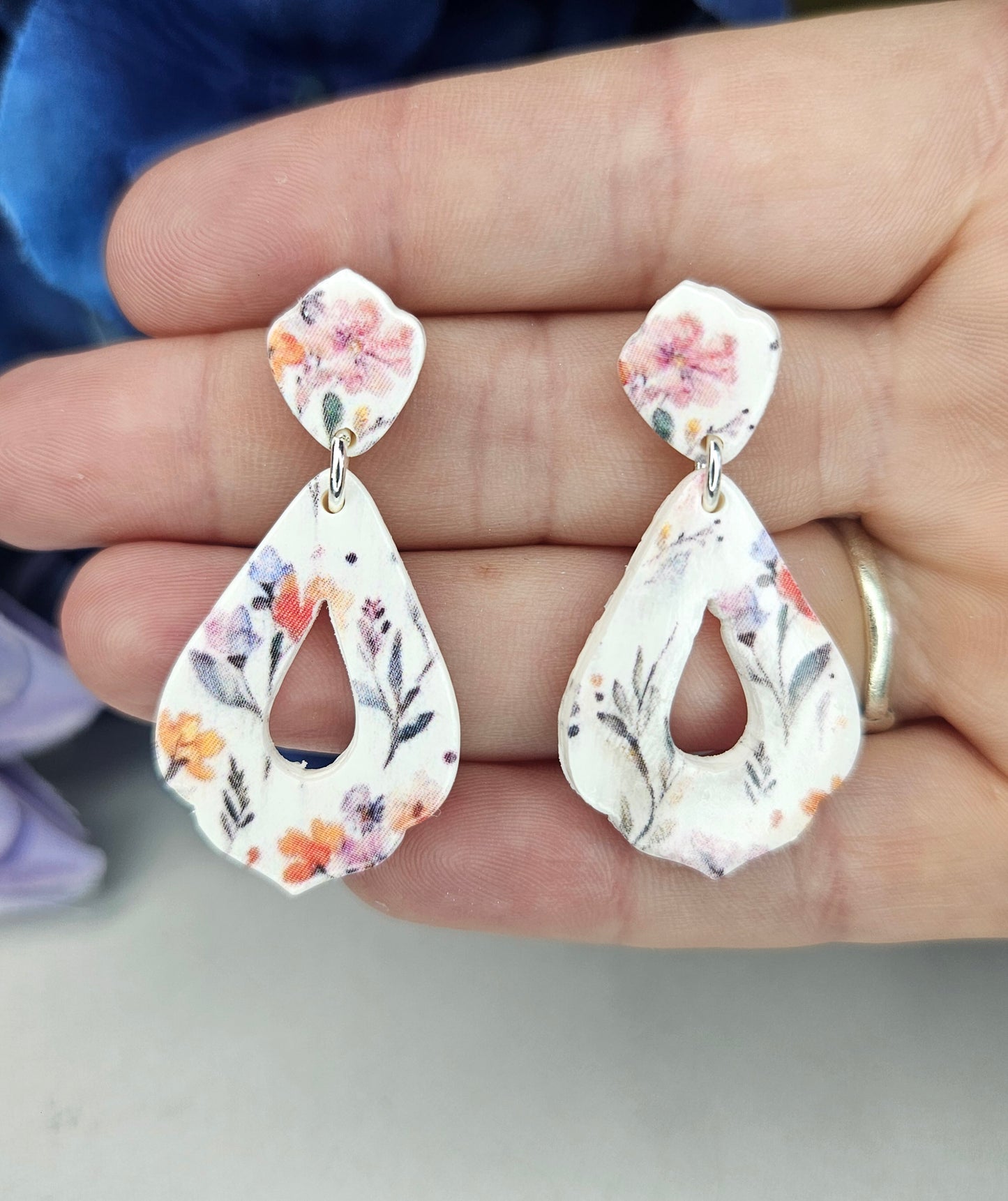 Wildflower Teardrop Earrings – Cottagecore Floral Dangles