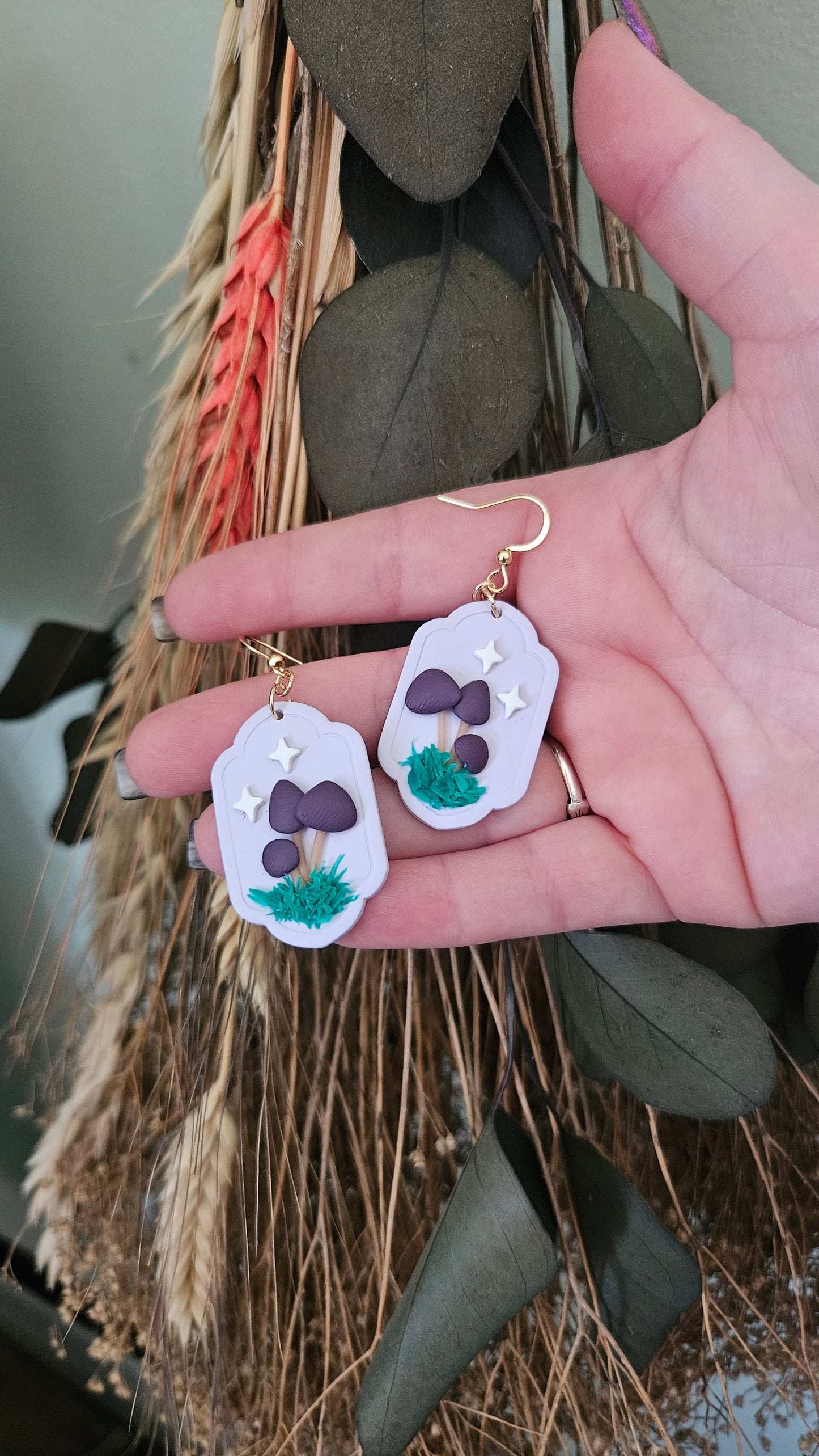 Cottagecore Mushroom Earrings