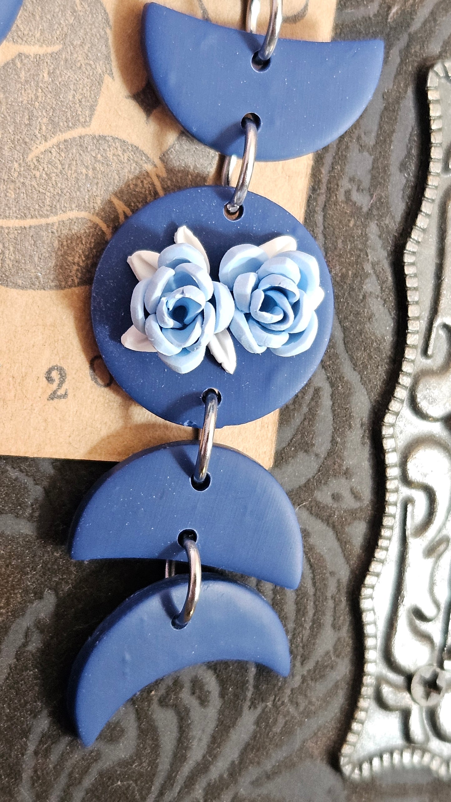 Floral Moon Phase Earrings|***LIMITED RELEASE***