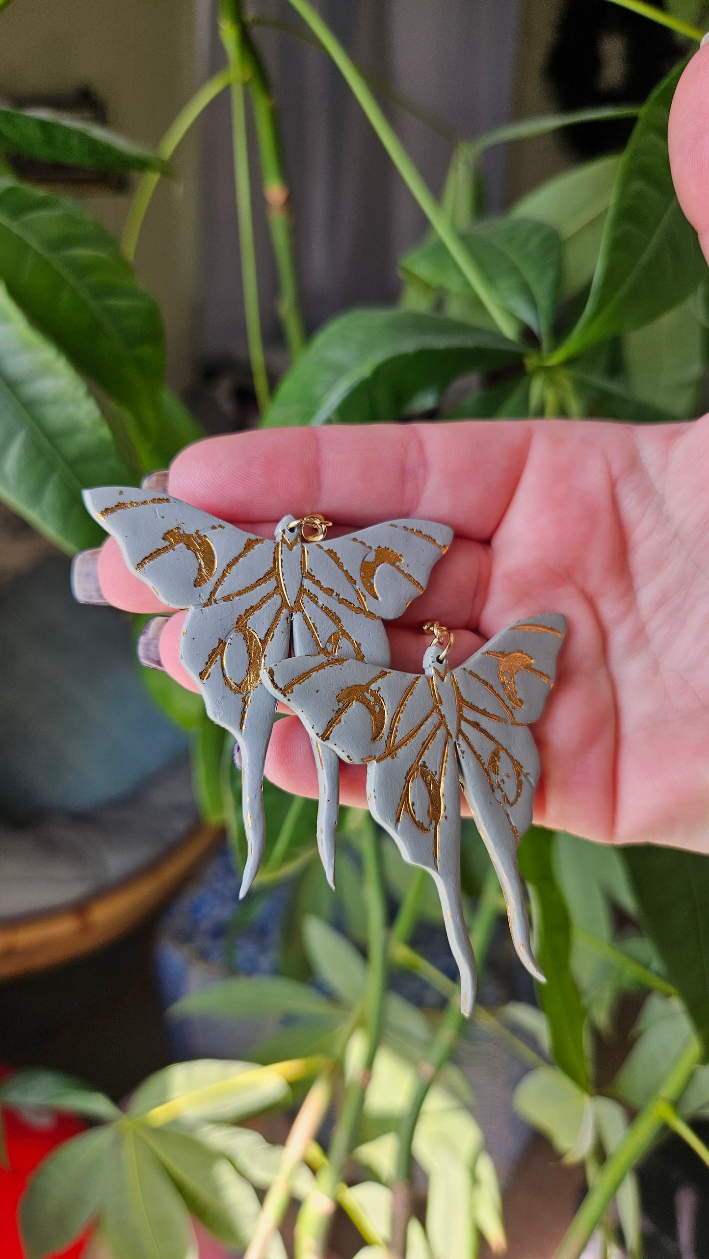 Luna Moth Earrings|Fairycore Aesthetic