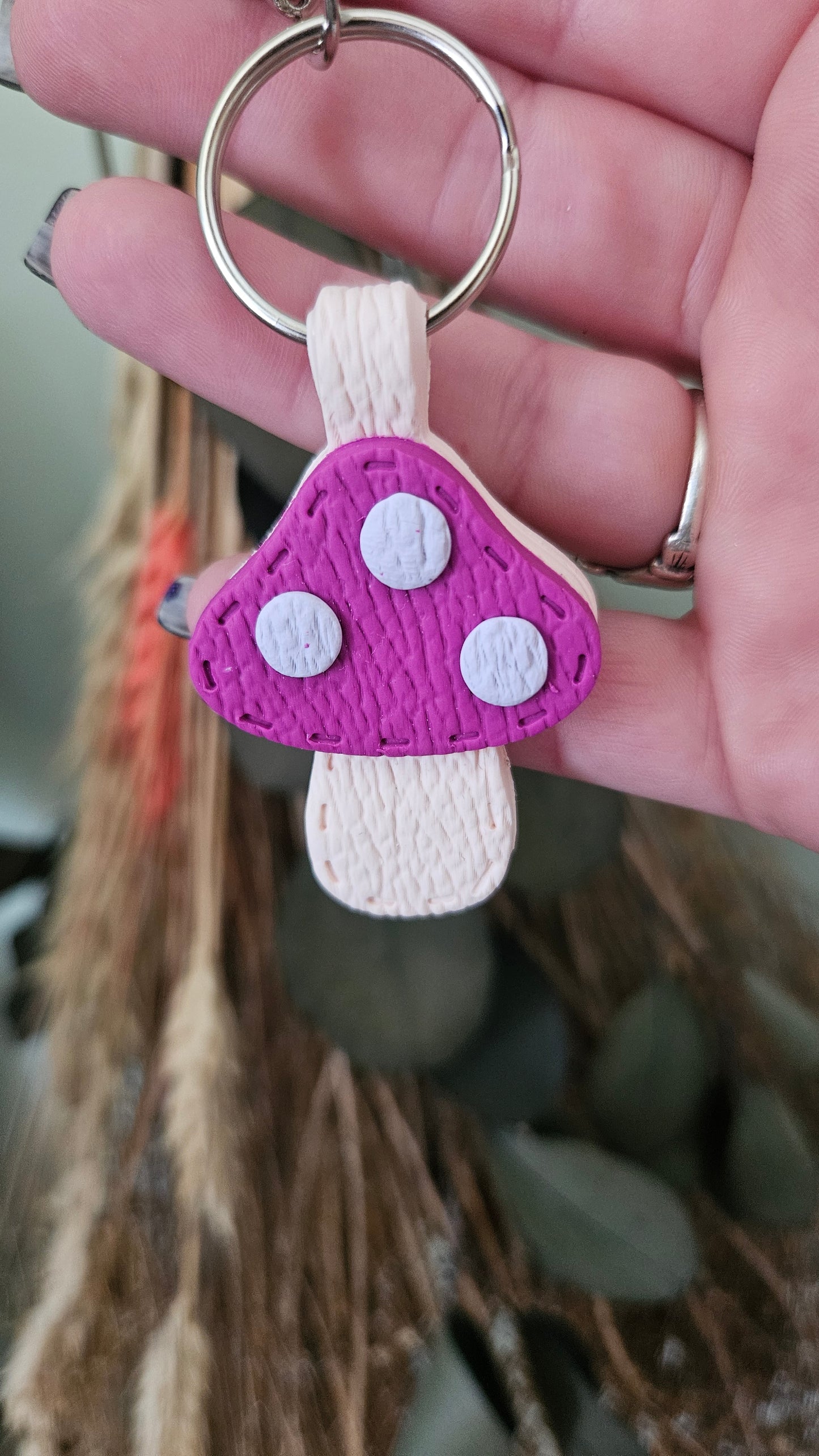 Cute Mushroom Keychain