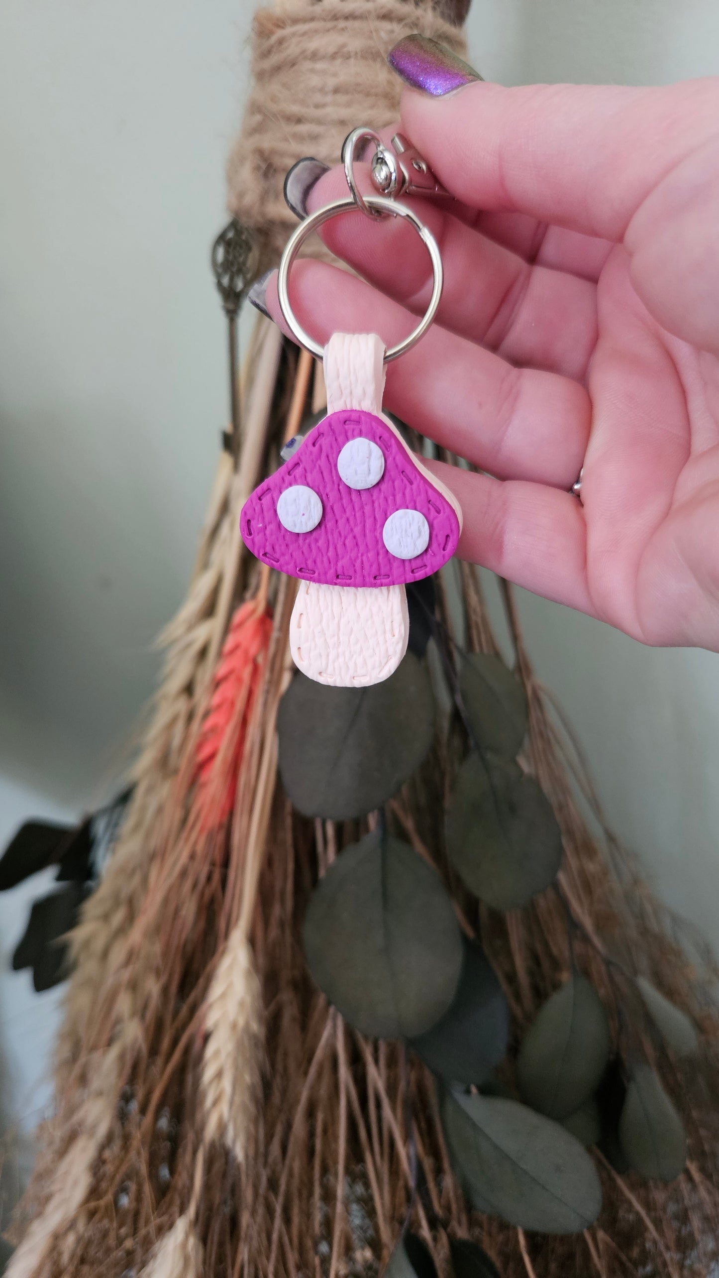 Cute Mushroom Keychain