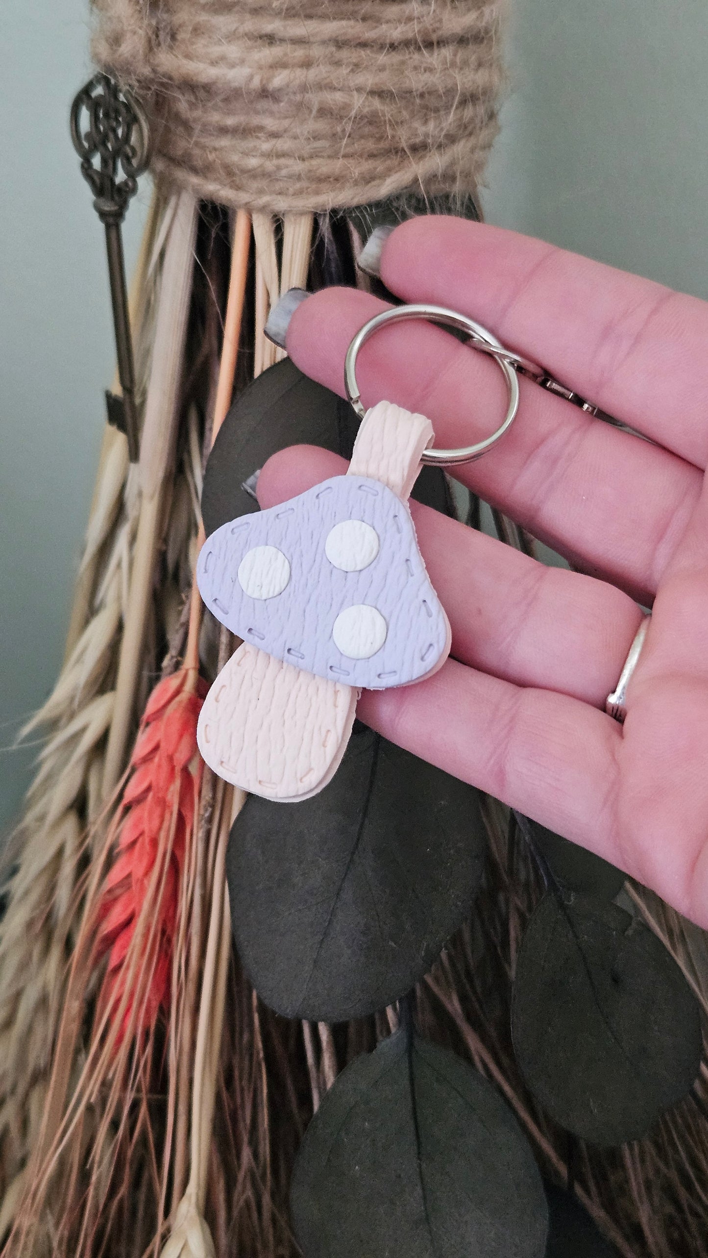 Cute Mushroom Keychain