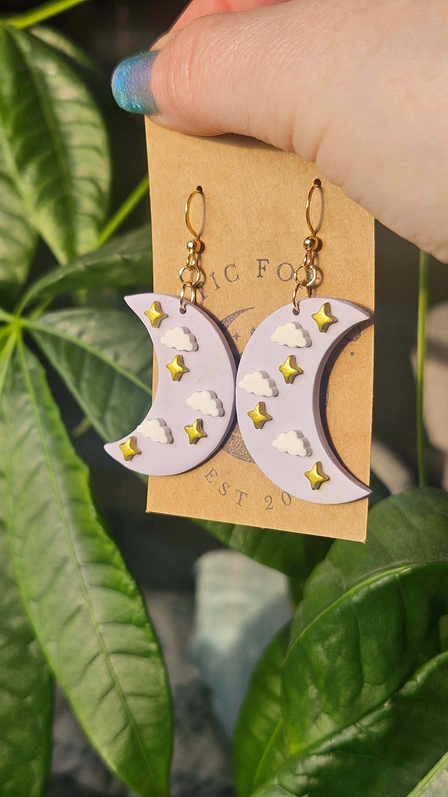 Celestial Moon Dangle Earrings|Witchy Style