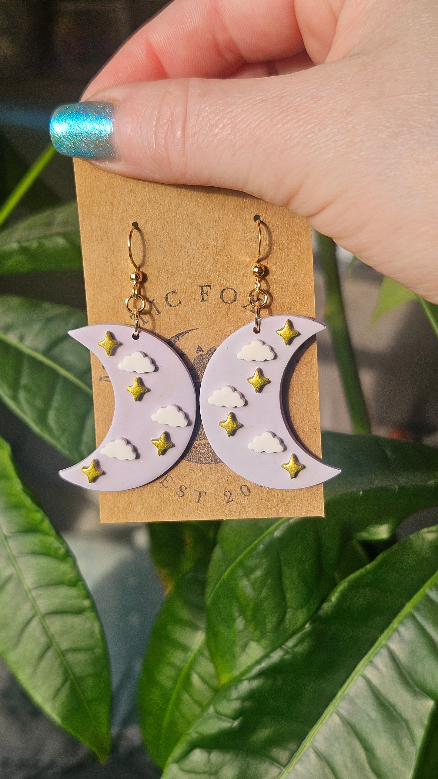 Celestial Moon Dangle Earrings|Witchy Style