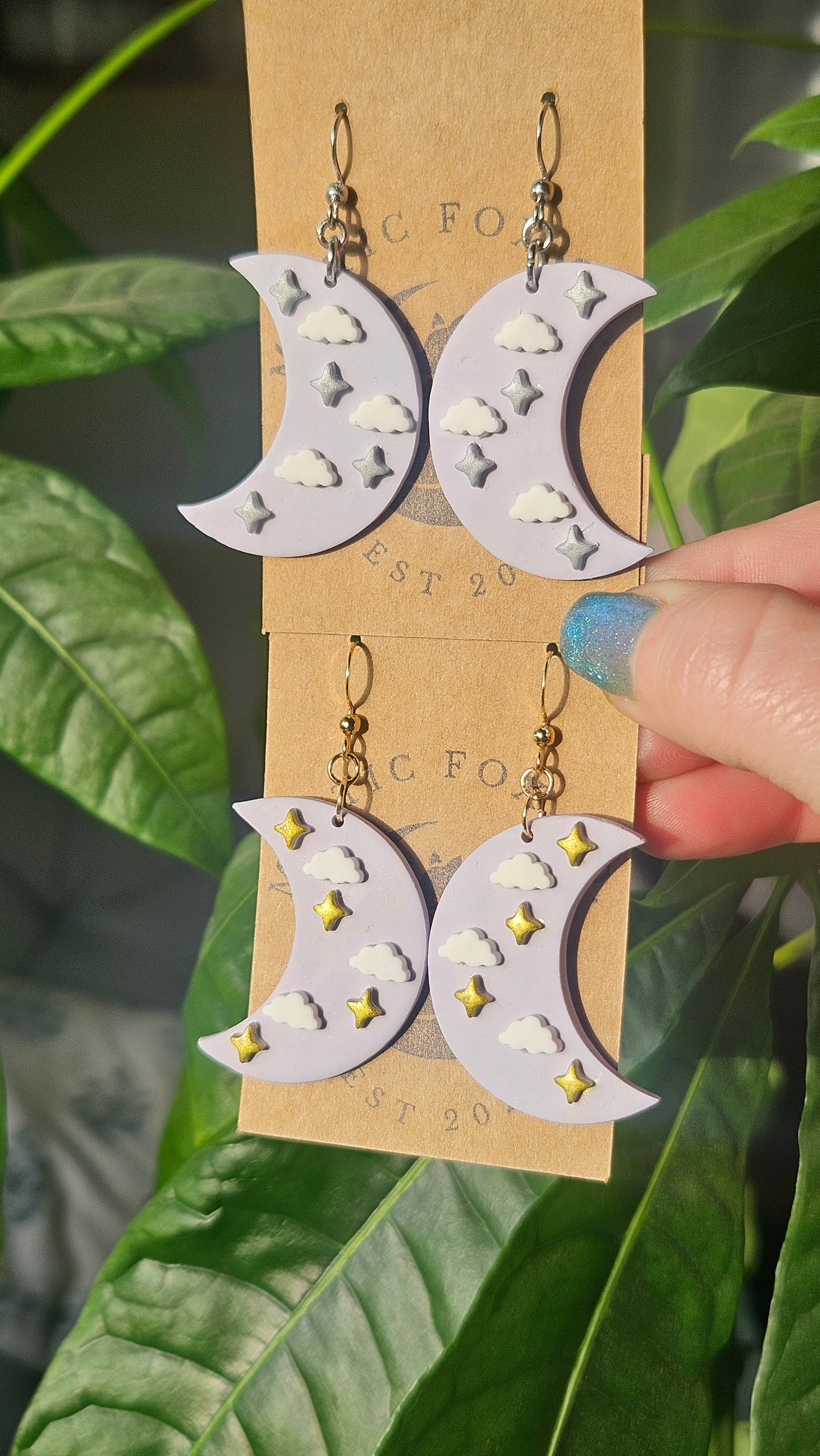 Celestial Moon Dangle Earrings|Witchy Style