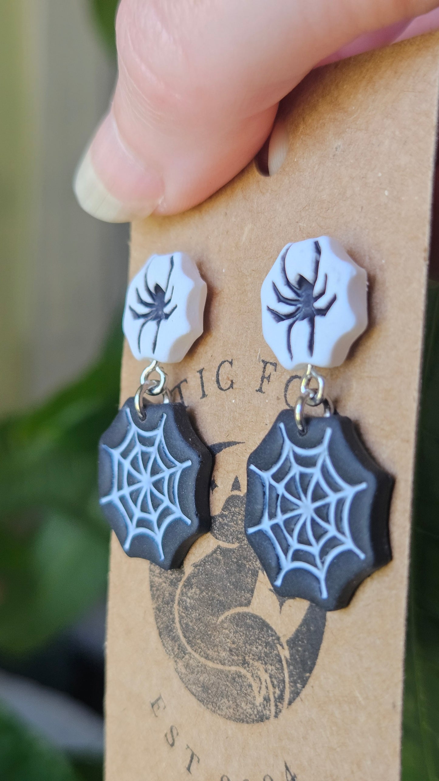 Spider web dangles