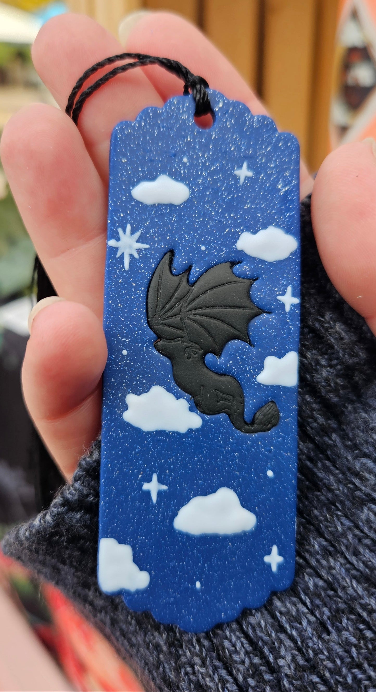 Night Sky Dragon Bookmark πβ¨