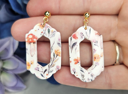 Wildflower Window Earrings – Cottagecore Arch Dangles