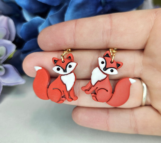 Cottagecore Fox Earrings – Whimsical Woodland Charm