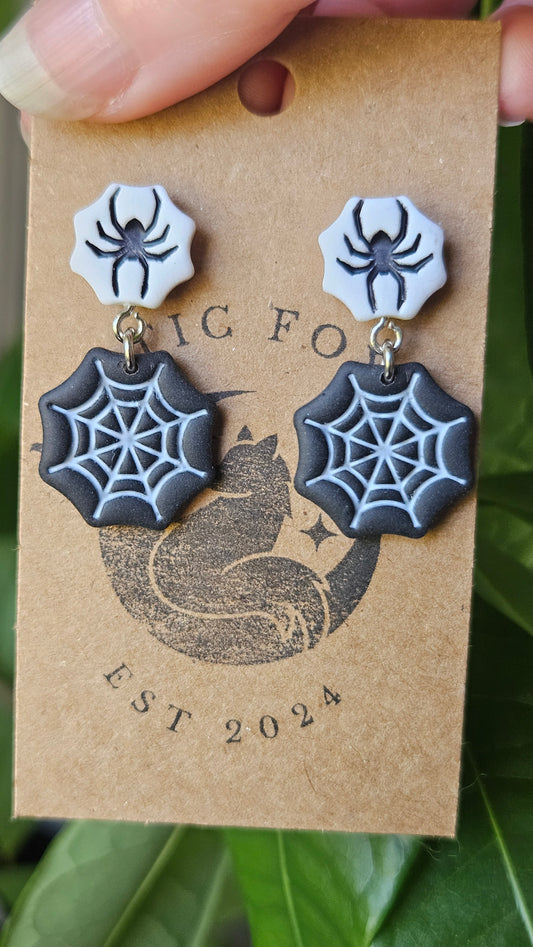 Spider web dangles